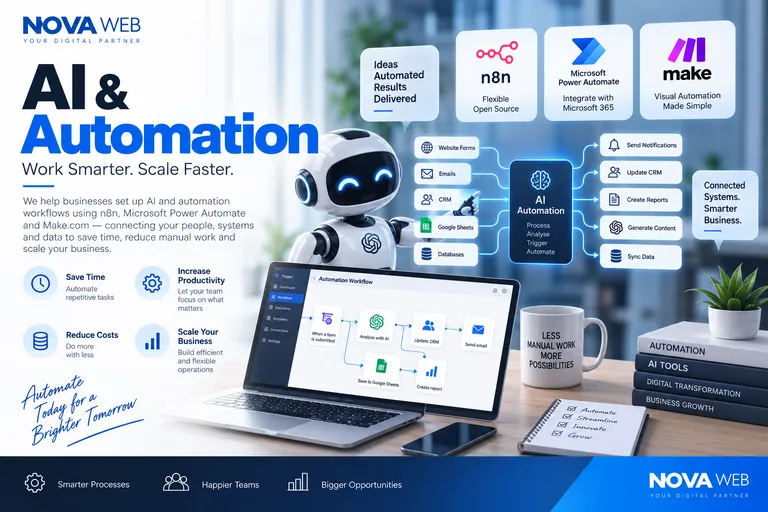 AI automation services in Penang using n8n Power Automate and Make