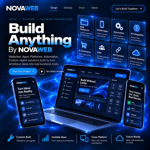 Custom web design and development by Nova Web Business
