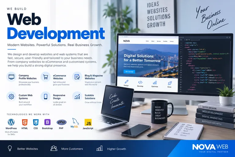 Web development services in Penang by Nova Web Business